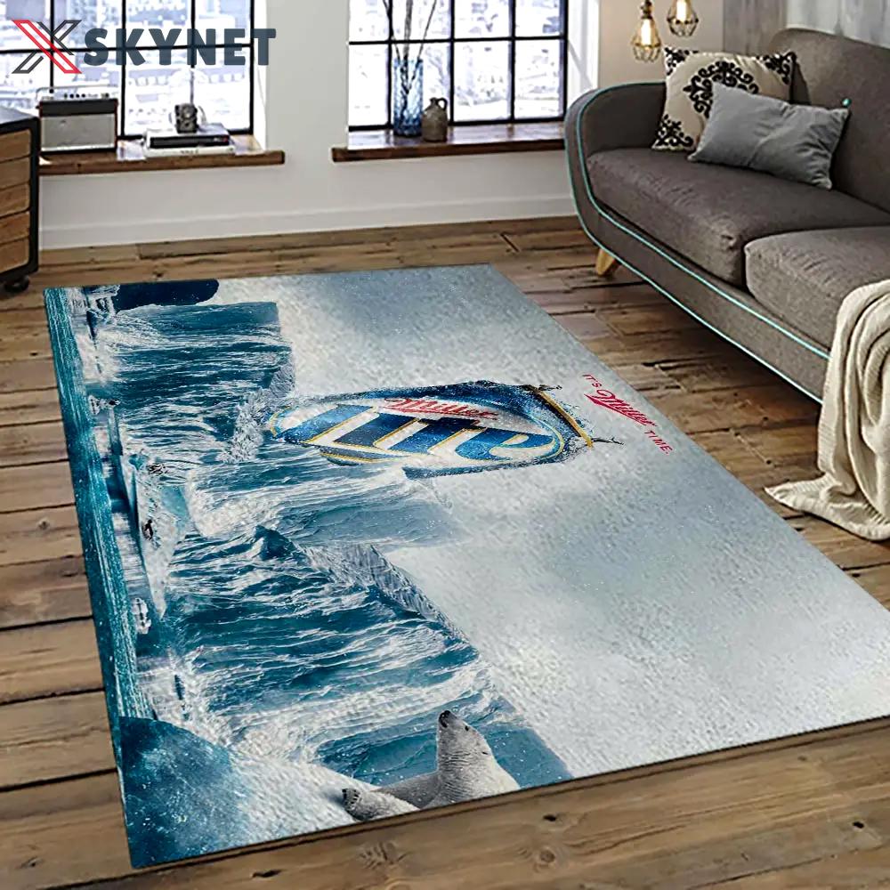 Miller lite american style beer retangle carpet area rug home decor gift best present for friends ml16 Rectangle Rug