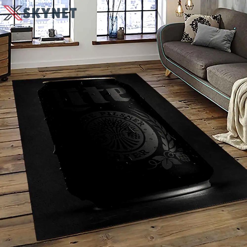 Miller lite american style beer retangle carpet area rug home decor gift best present for friends ml38 Rectangle Rug