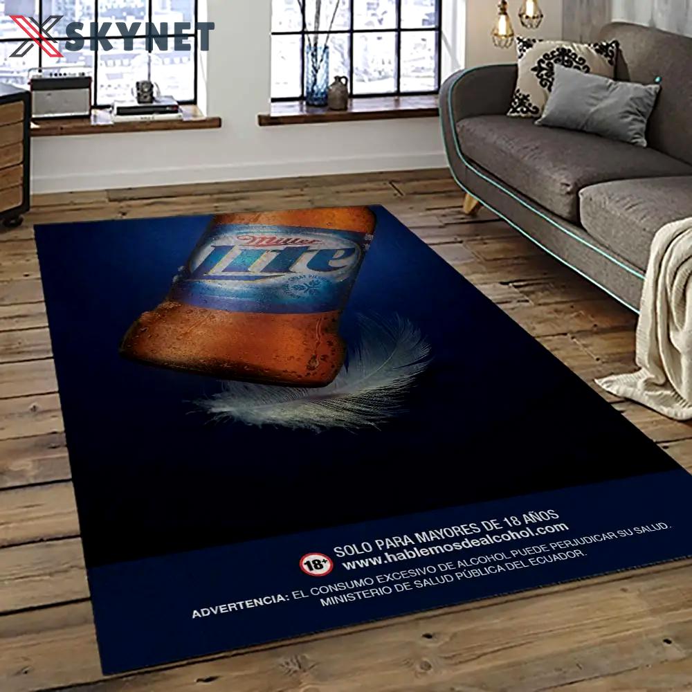 Miller lite american style beer retangle carpet area rug home decor gift best present for friends ml6 Rectangle Rug