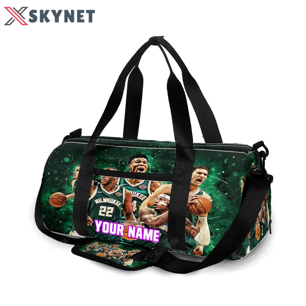Milwaukee bucks players v15 personalized name travel bag gym bag 1774 Travel Bag