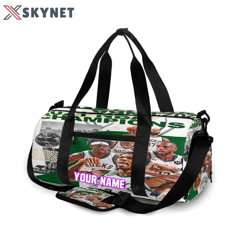 Milwaukee bucks players v52 personalized name travel bag gym bag 633 Travel Bag