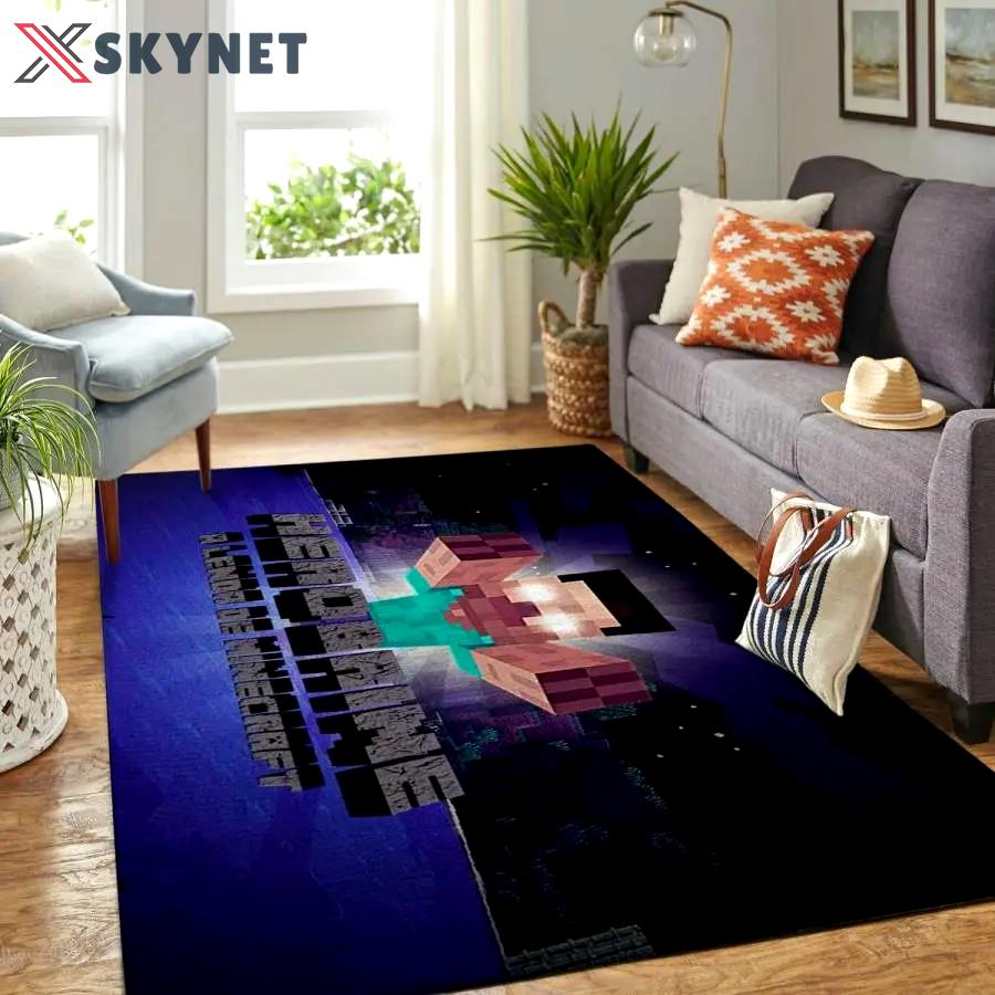 Minecraft area rug living room rug home decor video game gfd 1912076 Rectangle Rug