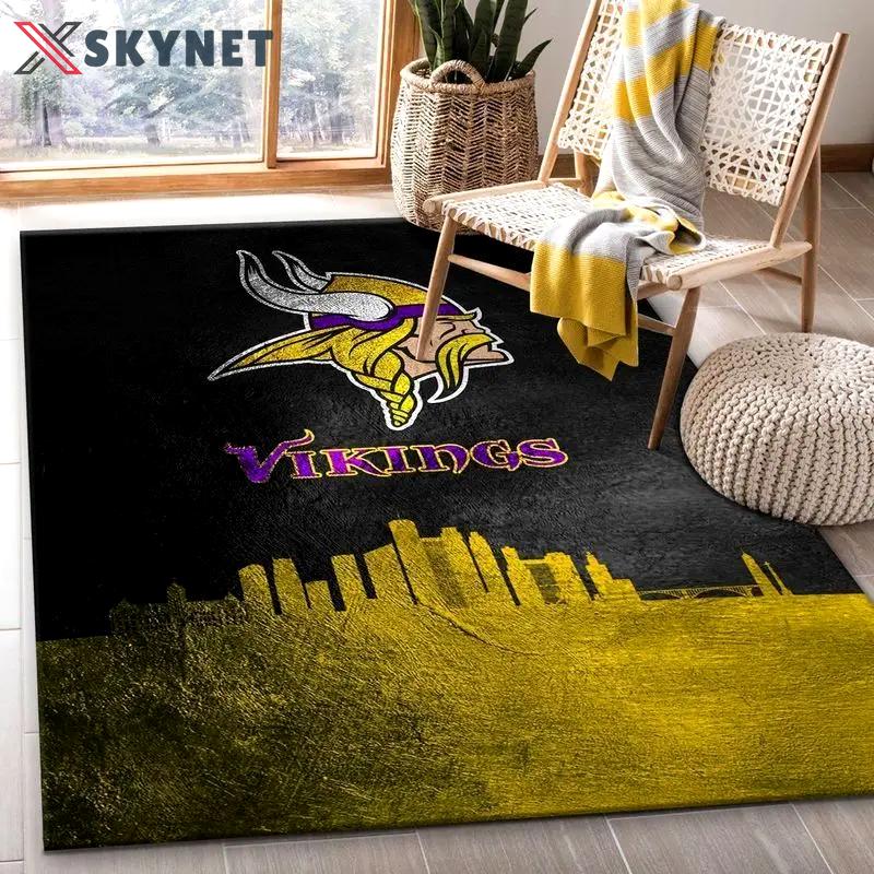 Minnesota vikings football nfl 22 living room bed room rug regtangle carpet Rectangle Rug