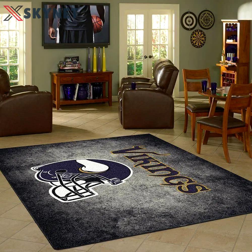 Minnesota vikings rug football rug rug regtangle carpet floor decor home decor Rectangle Rug
