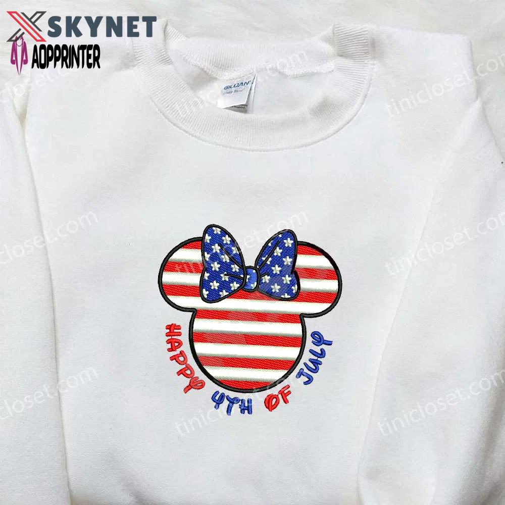 Minnie mouse 4th of july embroidered shirt: disney s best patriotic shirts for a happy celebration! Embroidered Shirt