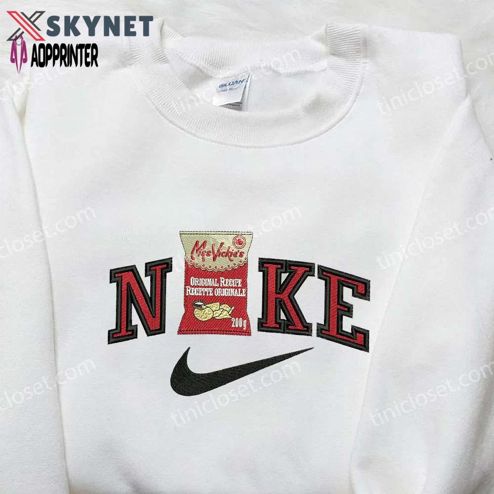 Miss vickies x nike: embroidered hoodie favorite food & inspired shirts Embroidered Shirt