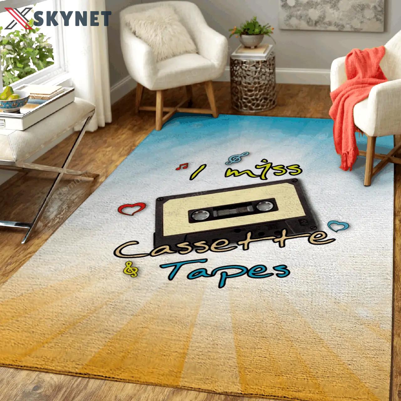 Missing cassette tapes music passion art for fans area rug living room carpet rug regtangle carpet floor decor home decor Rectangle Rug