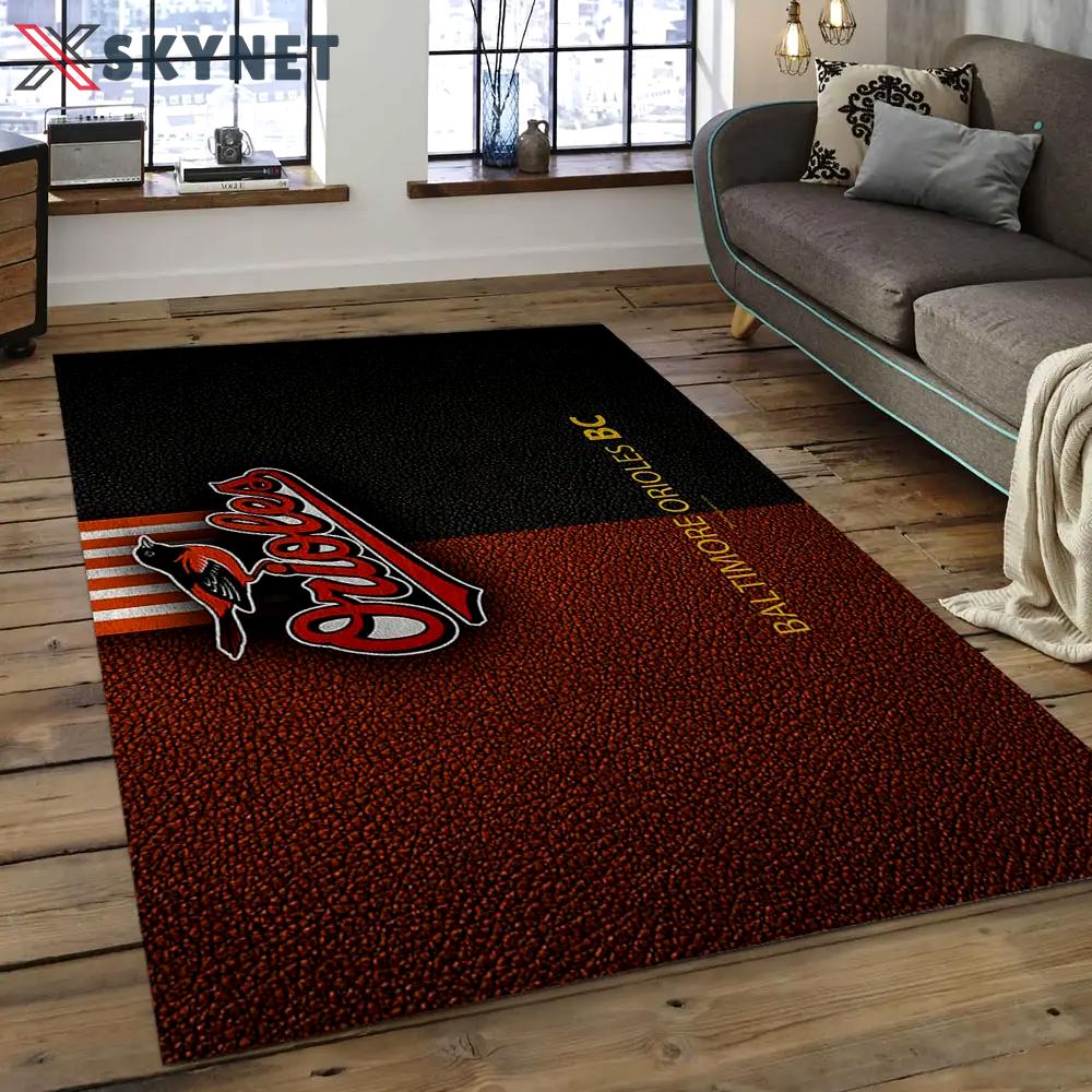 Mlb baltimore orioles baseball team logo rectangle area bo10 Rectangle Rug