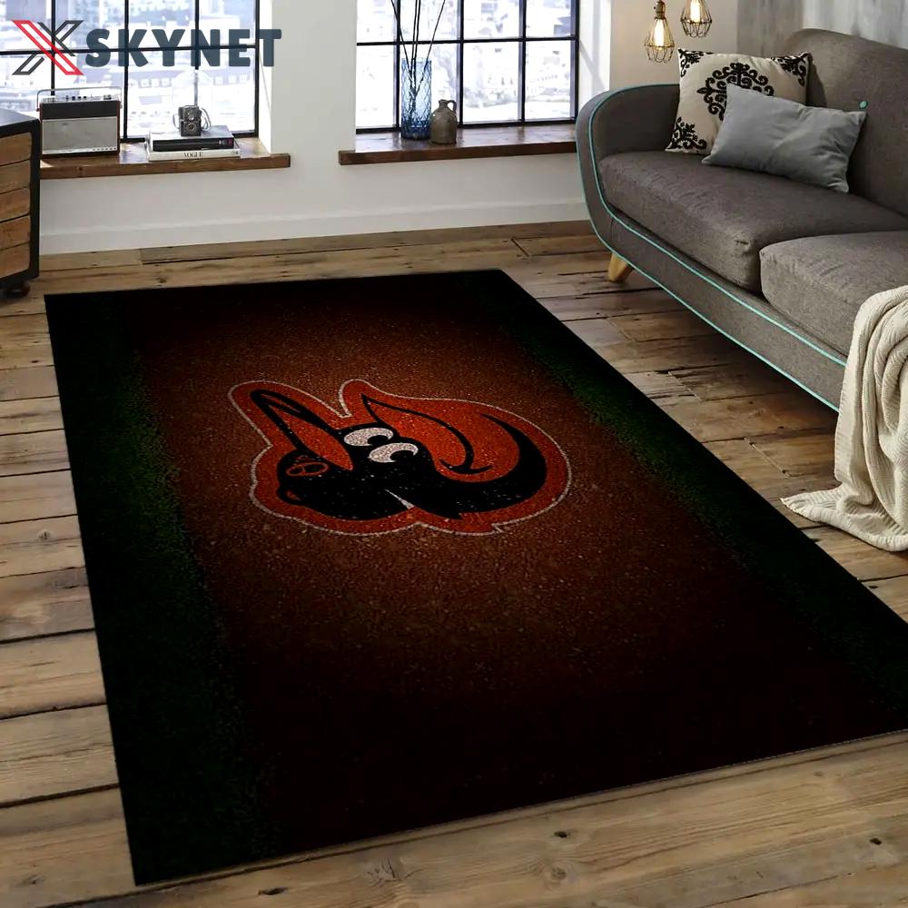 Mlb baltimore orioles baseball team logo rectangle area bo23 Rectangle Rug