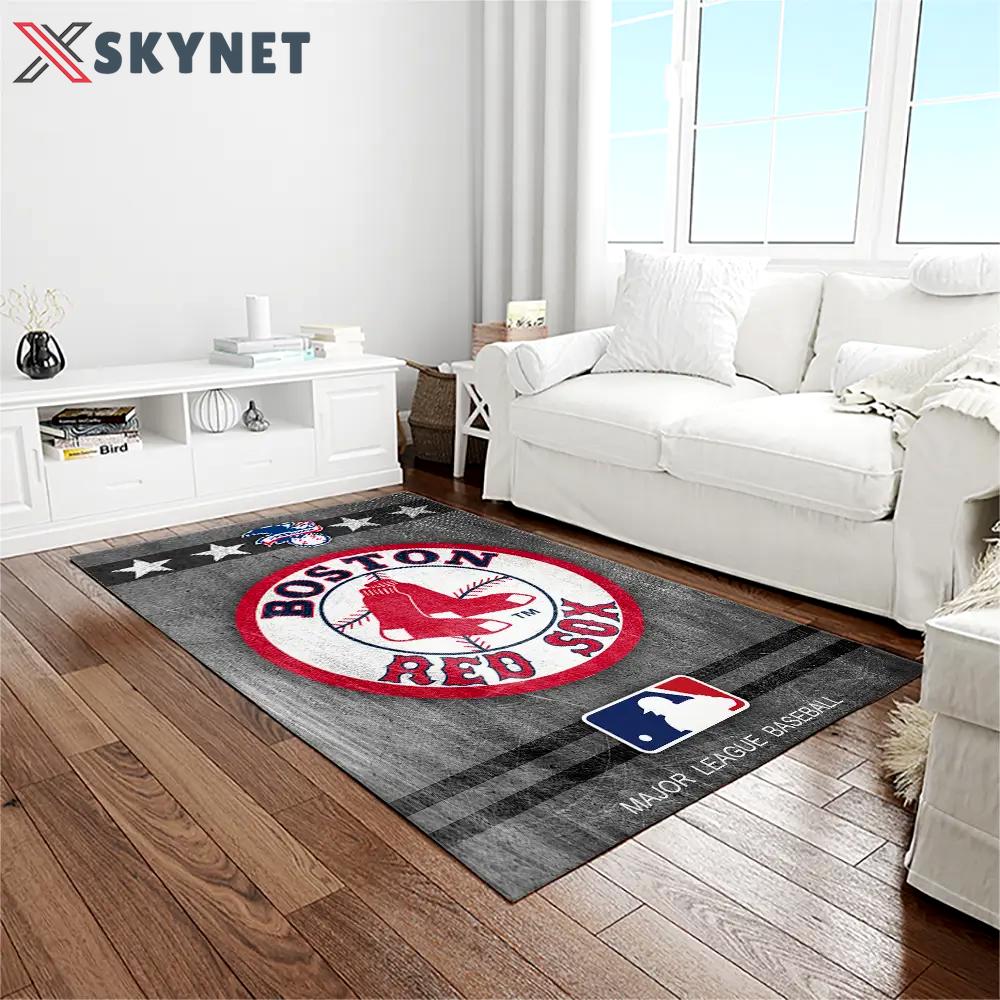 Mlb boston red sox baseball team logo rectangle area rug brs02 Rectangle Rug