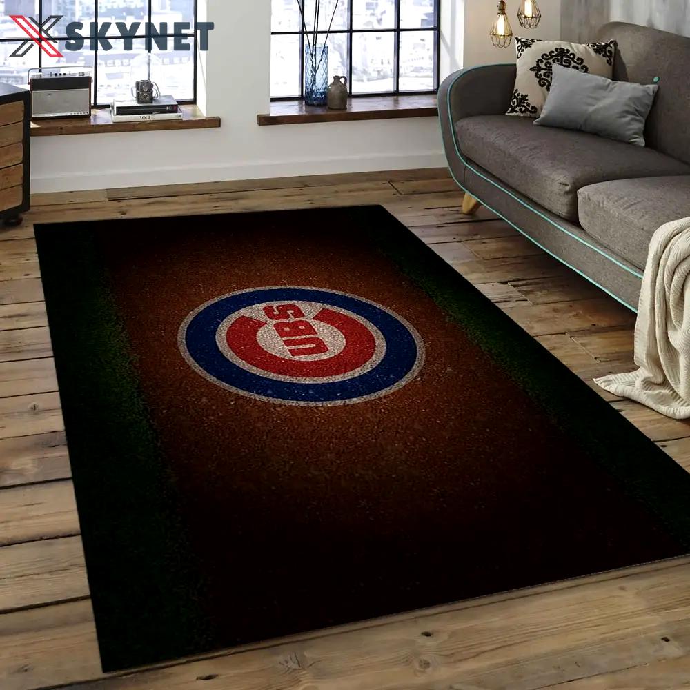 Mlb chicago cubs baseball team logo rectangle area cc17 Rectangle Rug