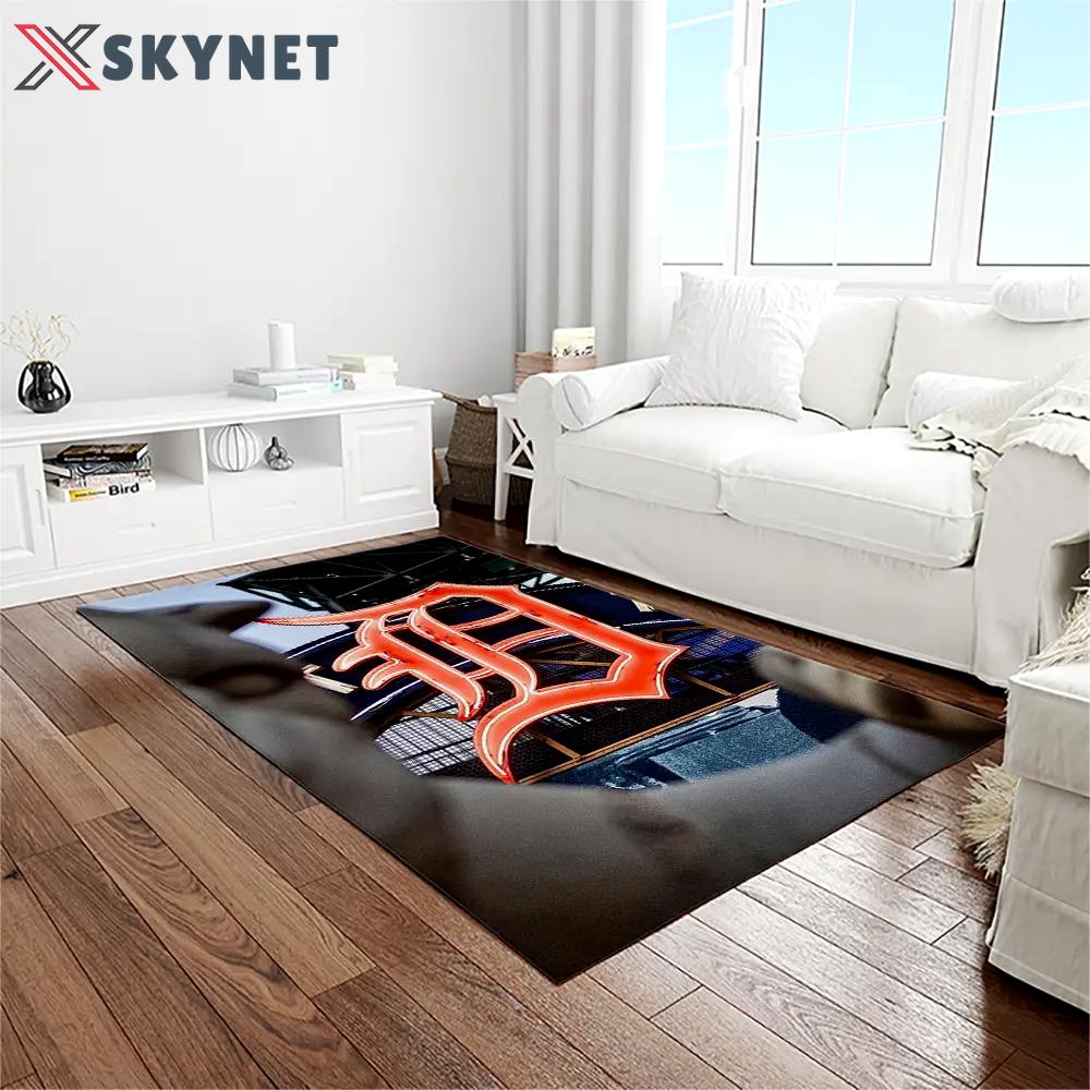 Mlb detroit tigers baseball team logo rectangle area rug dt21 Rectangle Rug