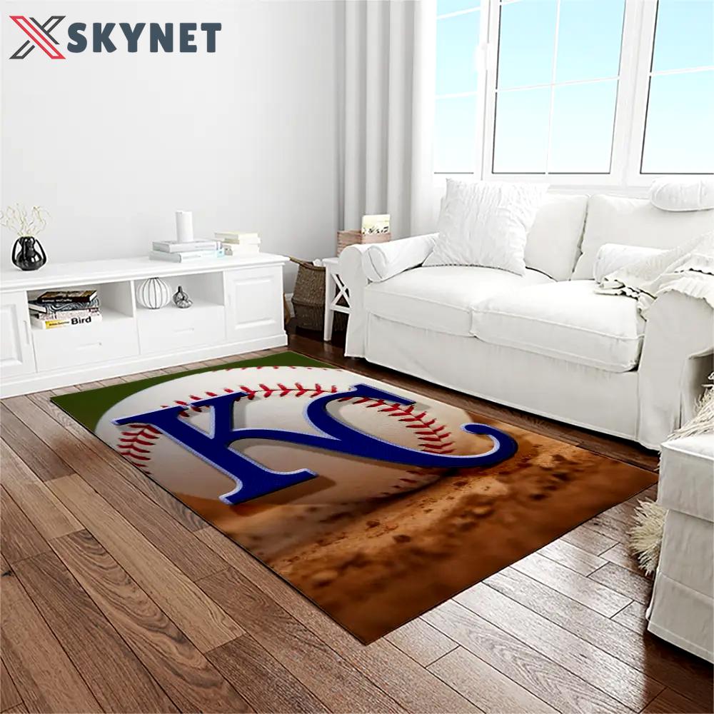 Mlb kansas city royals baseball team logo rectangle area rug kcr69 Rectangle Rug