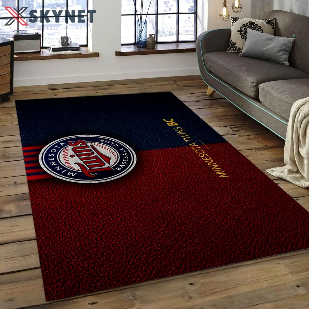 Mlb minnesota twins baseball team logo rectangle area mts07 Rectangle Rug
