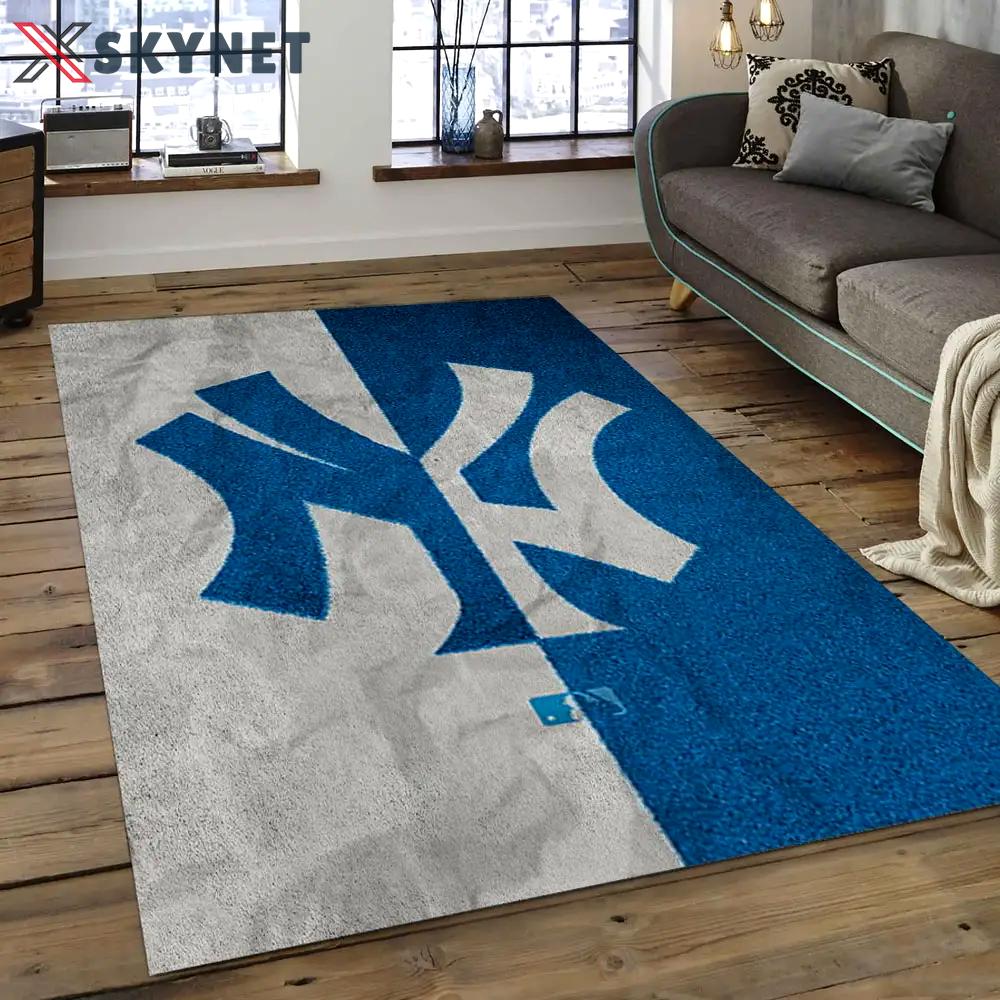 Mlb new york yankees baseball team logo rectangle area nyy19 Rectangle Rug