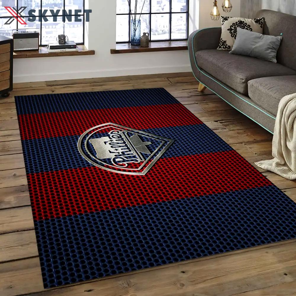 Mlb philadelphia phillies baseball team logo rectangle area pp05 Rectangle Rug