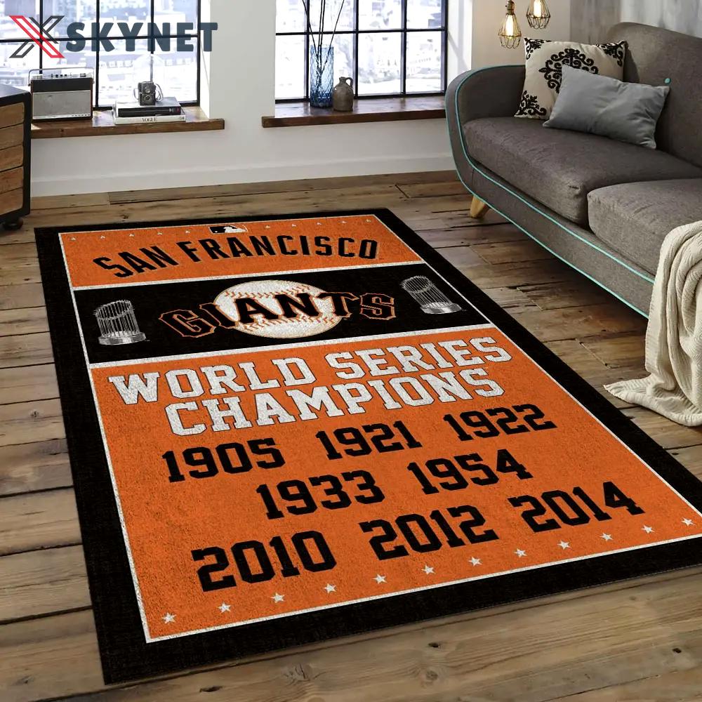 Mlb san francisco giants baseball team logo rectangle area sfg12 Rectangle Rug
