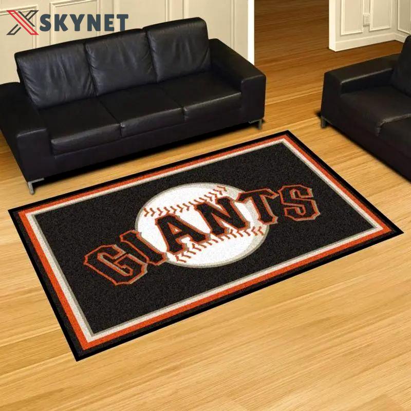 Mlb san francisco giants team logo area living room rug Rectangle Rug