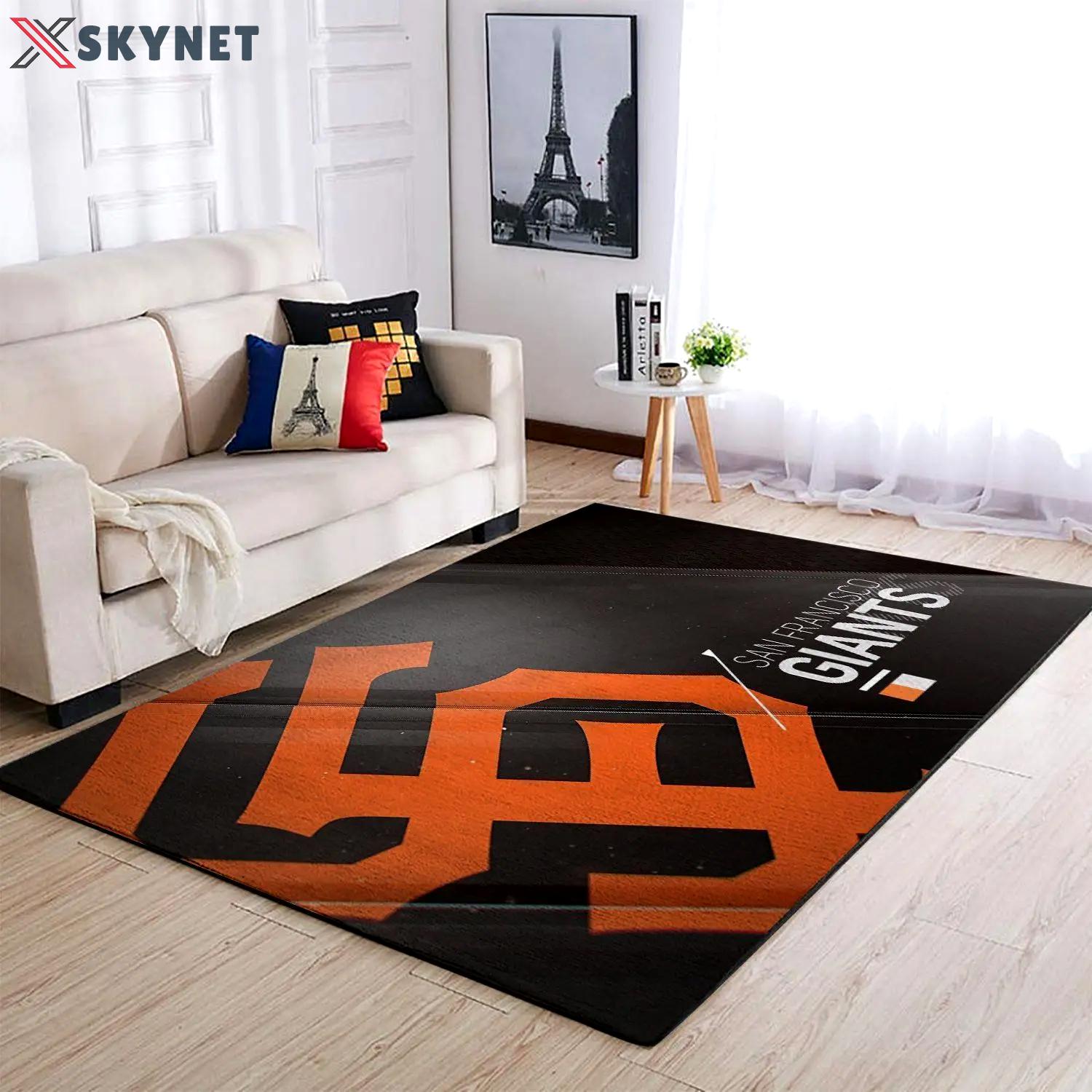 Mlb san francisco giants team logo area living room rug v1071 Rectangle Rug