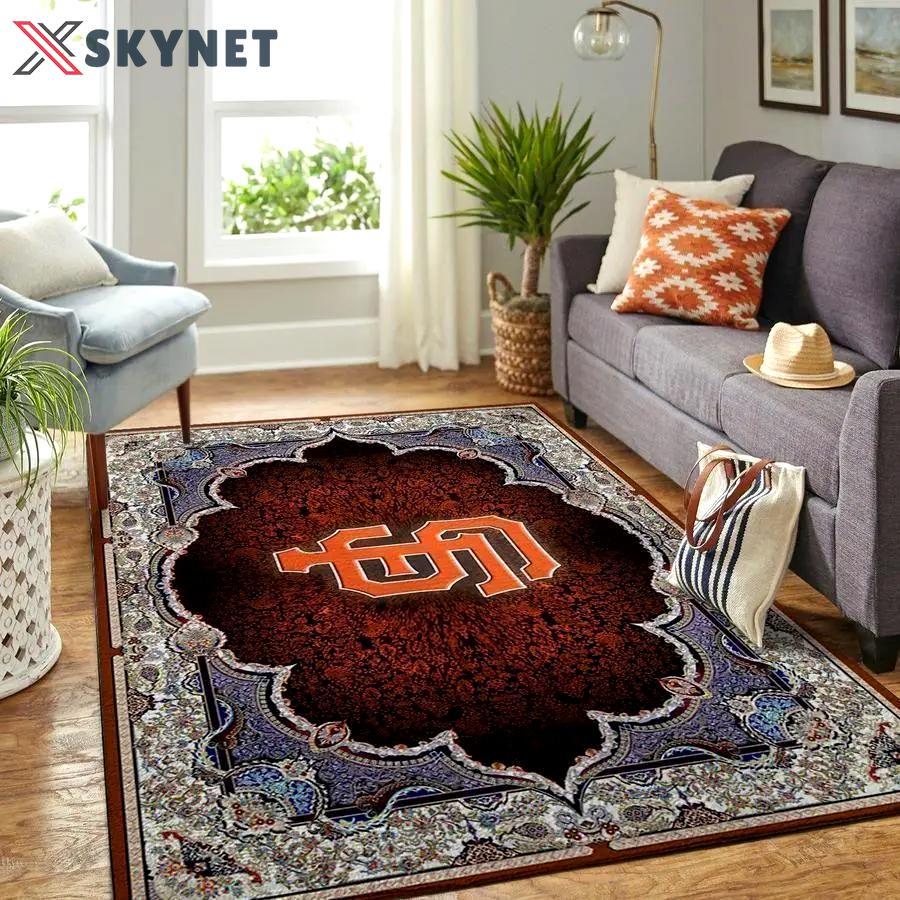 Mlb san francisco giants team logo area living room rug v1072 Rectangle Rug