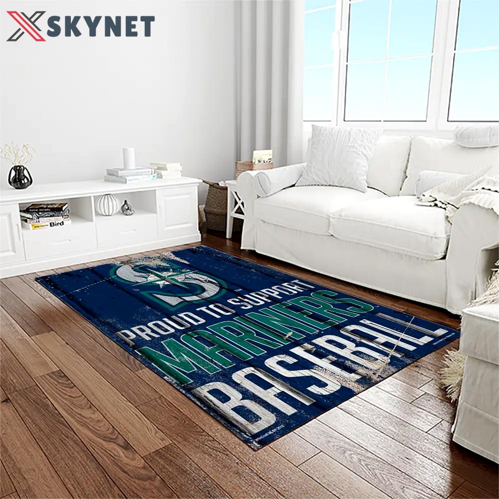 Mlb seattle mariners baseball team logo rectangle area rug sm50 Rectangle Rug