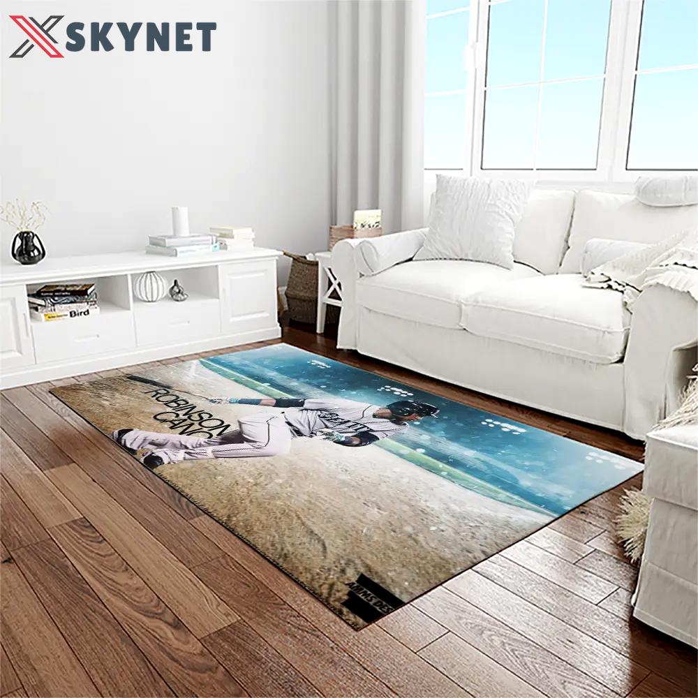 Mlb seattle mariners baseball team logo rectangle area rug sm60 Rectangle Rug