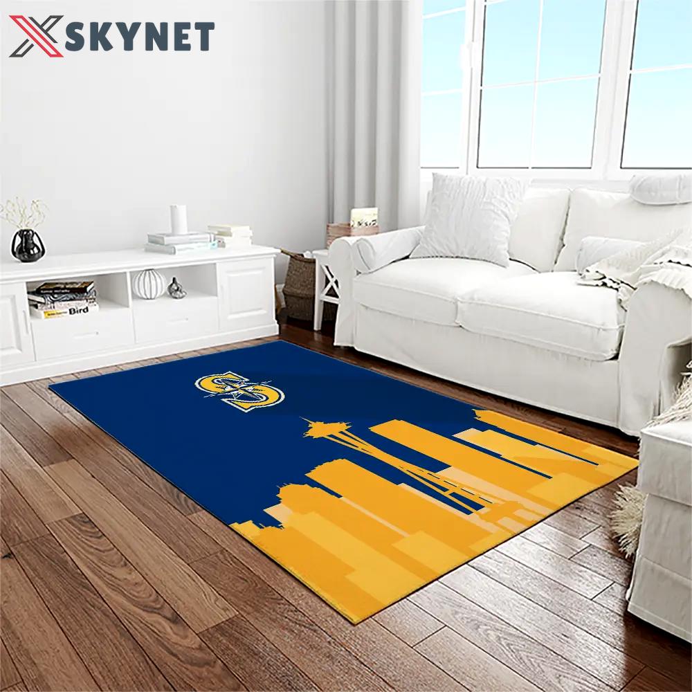 Mlb seattle mariners baseball team logo rectangle area rug sm67 Rectangle Rug