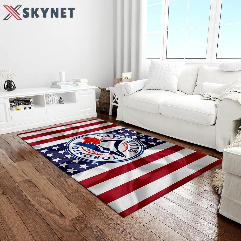 Mlb toronto blue jays baseball team logo rectangle area rug tbj09 Rectangle Rug