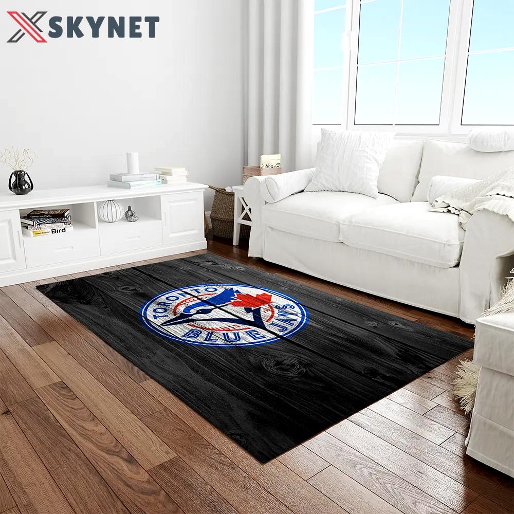Mlb toronto blue jays baseball team logo rectangle area rug tbj18 Rectangle Rug