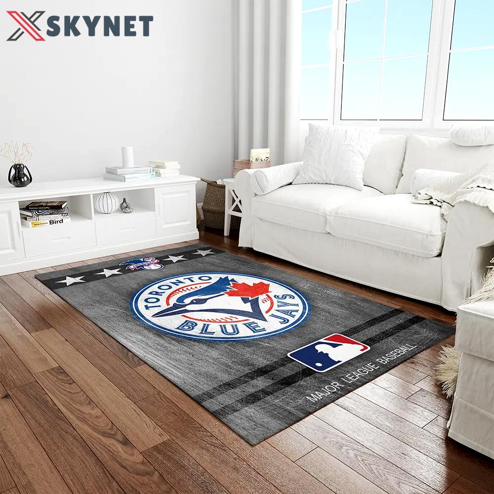 Mlb toronto blue jays baseball team logo rectangle area rug tbj27 Rectangle Rug