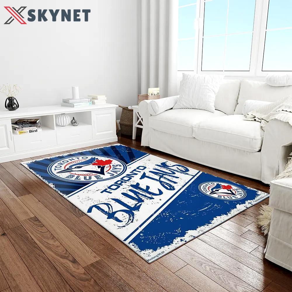 Mlb toronto blue jays baseball team logo rectangle area rug tbj47 Rectangle Rug