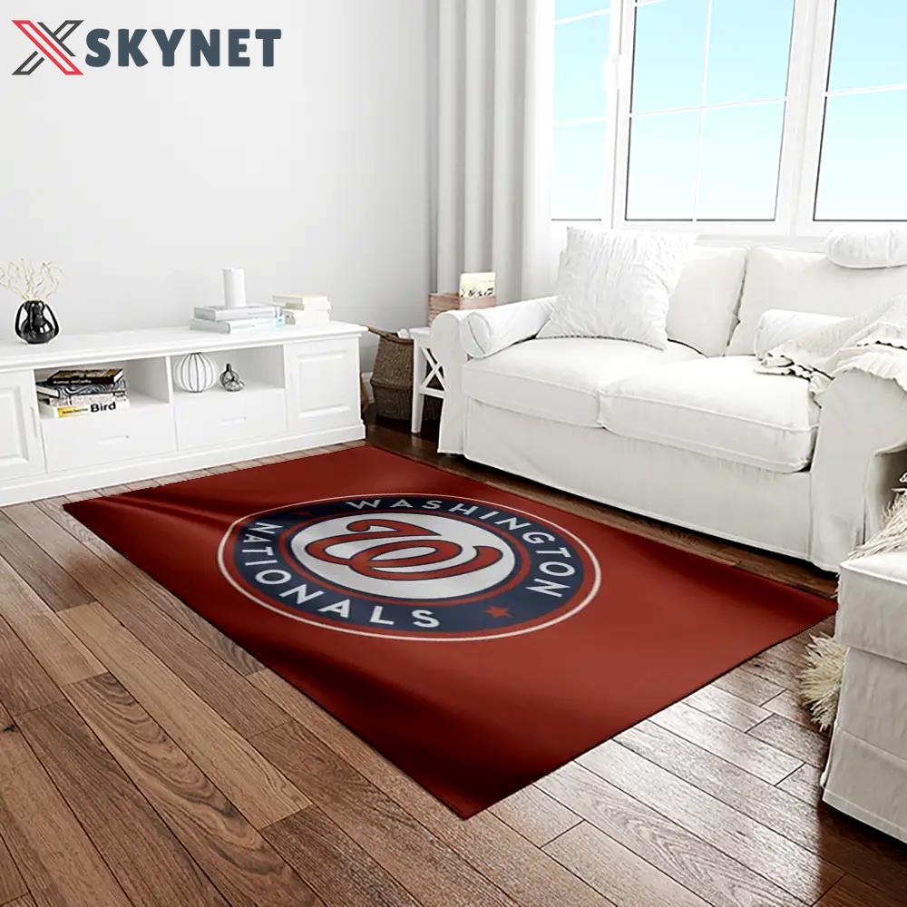 Mlb washington nationals baseball team logo rectangle area rug wn30 Rectangle Rug