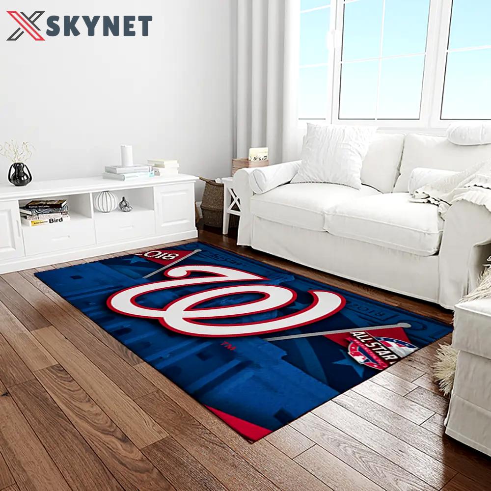 Mlb washington nationals baseball team logo rectangle area rug wn35 Rectangle Rug