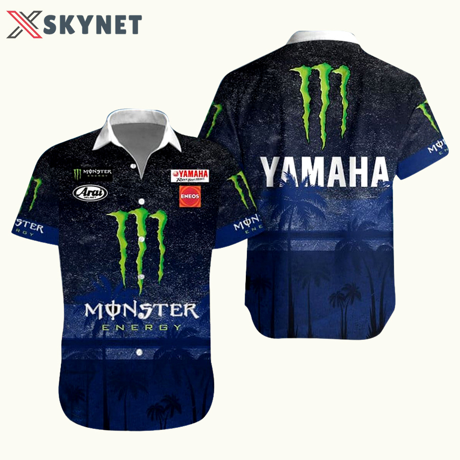 Monster energy yamaha motogp coconut tree hawaiian shirt Hawaii Shirt Shorts & Flip Flops