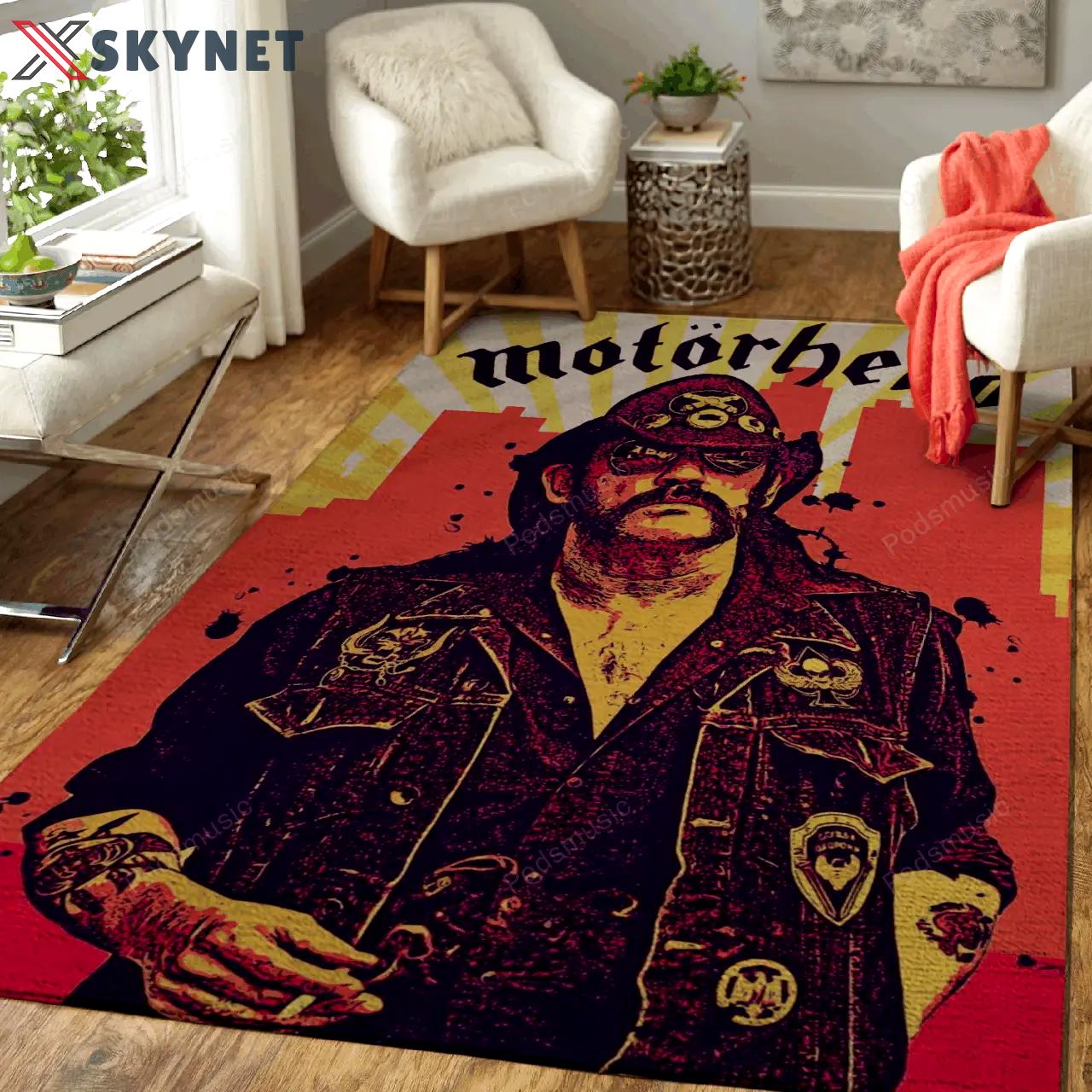 Motorhead music art for fans area rug living room carpet rug regtangle carpet floor decor home decor Rectangle Rug