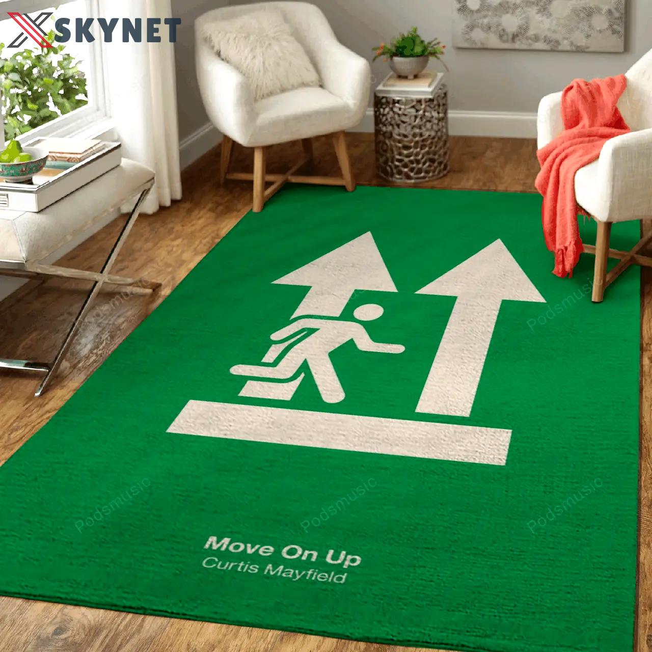 Move on up music art for fans area rug living room carpet rug regtangle carpet floor decor home decor Rectangle Rug