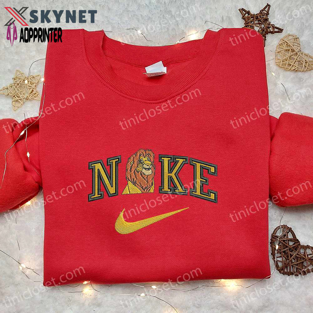 Musafa x nike cartoon embroidered tshirt – best family gift nike inspired shirt Embroidered Shirt