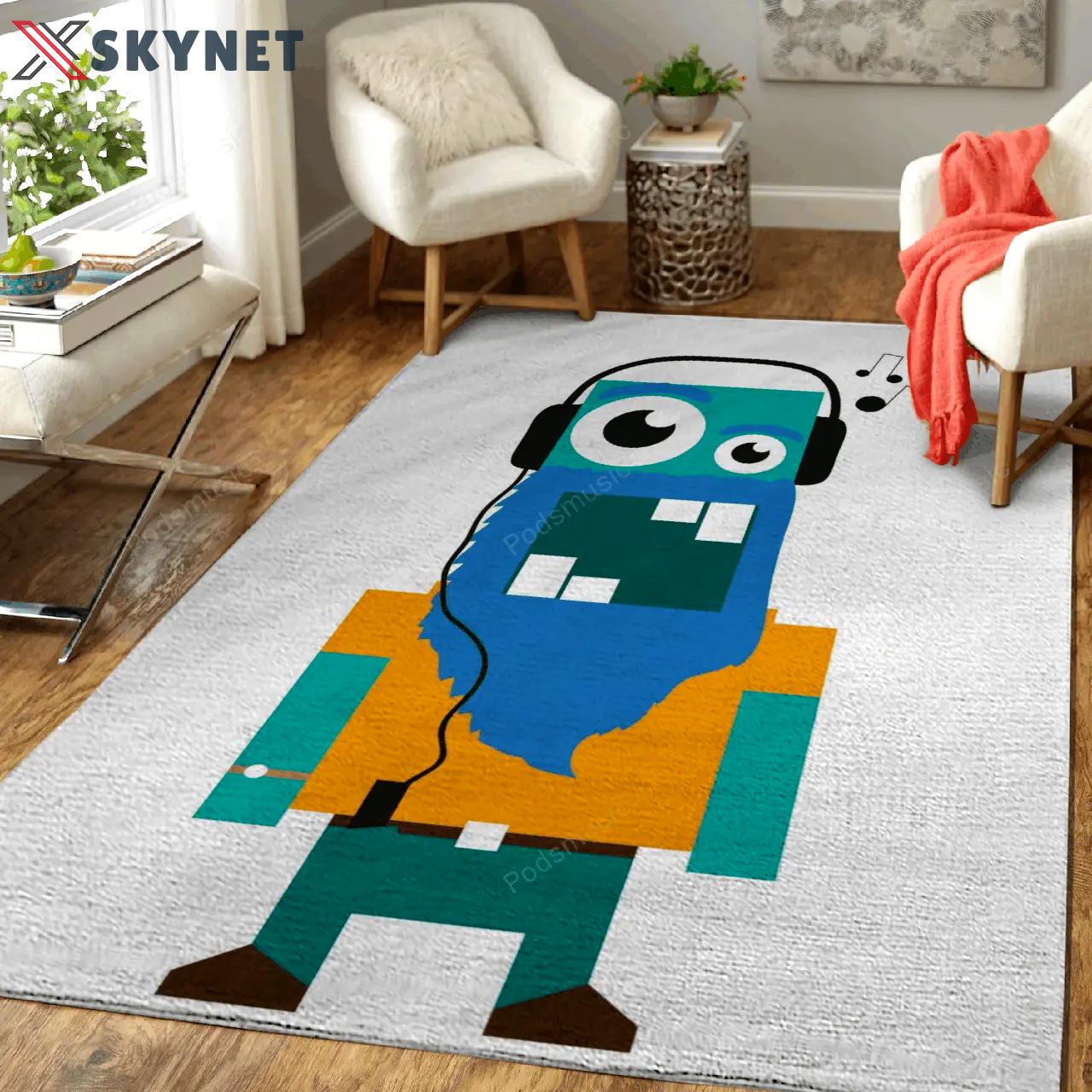 Music guy ilustration art for fans area rug living room carpet rug regtangle carpet floor decor home decor Rectangle Rug