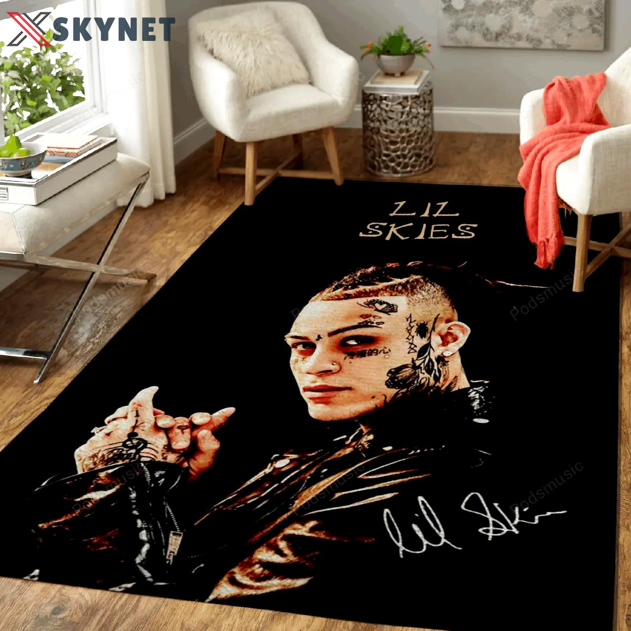 Music rap lil skies music legends art for fans area rug living room carpet rug regtangle carpet floor decor home decor Rectangle Rug