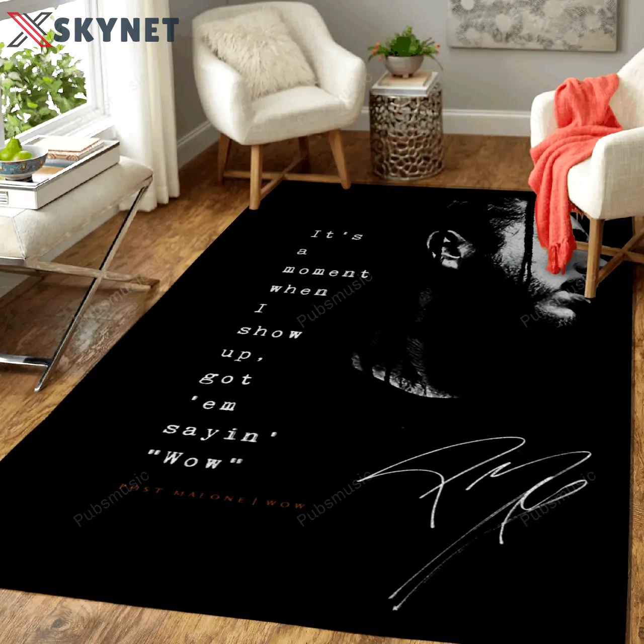 Music rapper post malone music legends art for fans area rug living room carpet rug regtangle carpet floor decor home decor Rectangle Rug