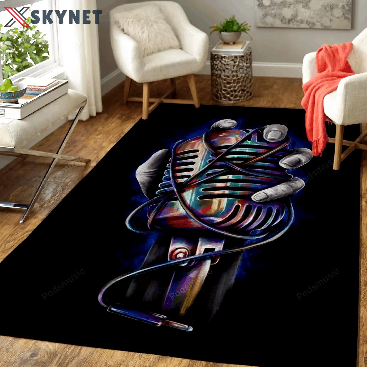 Music revolution unique art for fans area rug living room carpet rug regtangle carpet floor decor home decor Rectangle Rug