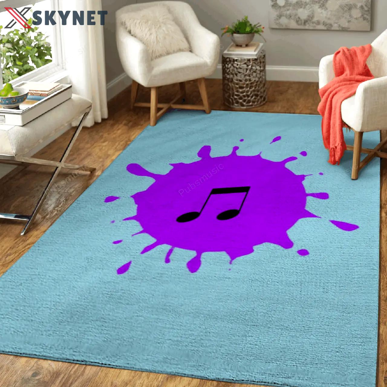 Musical paint splash music art for fans area rug living room carpet rug regtangle carpet floor decor home decor Rectangle Rug