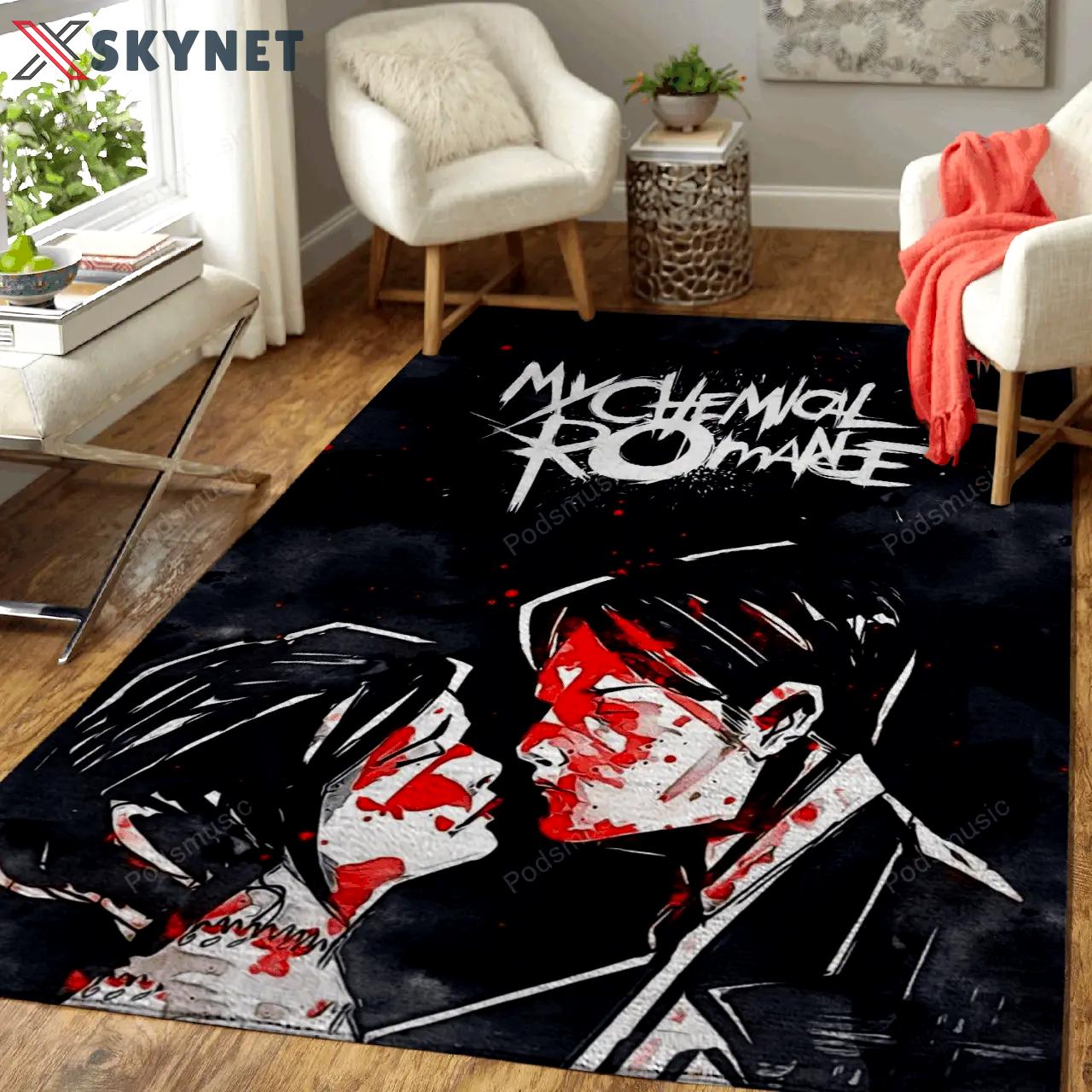My chemical romance music artworks art for fans area rug living room carpet rug regtangle carpet floor decor home decor Rectangle Rug