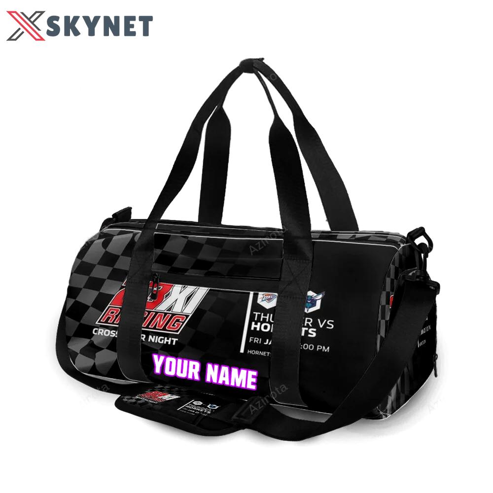 Nascar 23xi racing logo4 personalized name travel bag gym bag 1703 Travel Bag