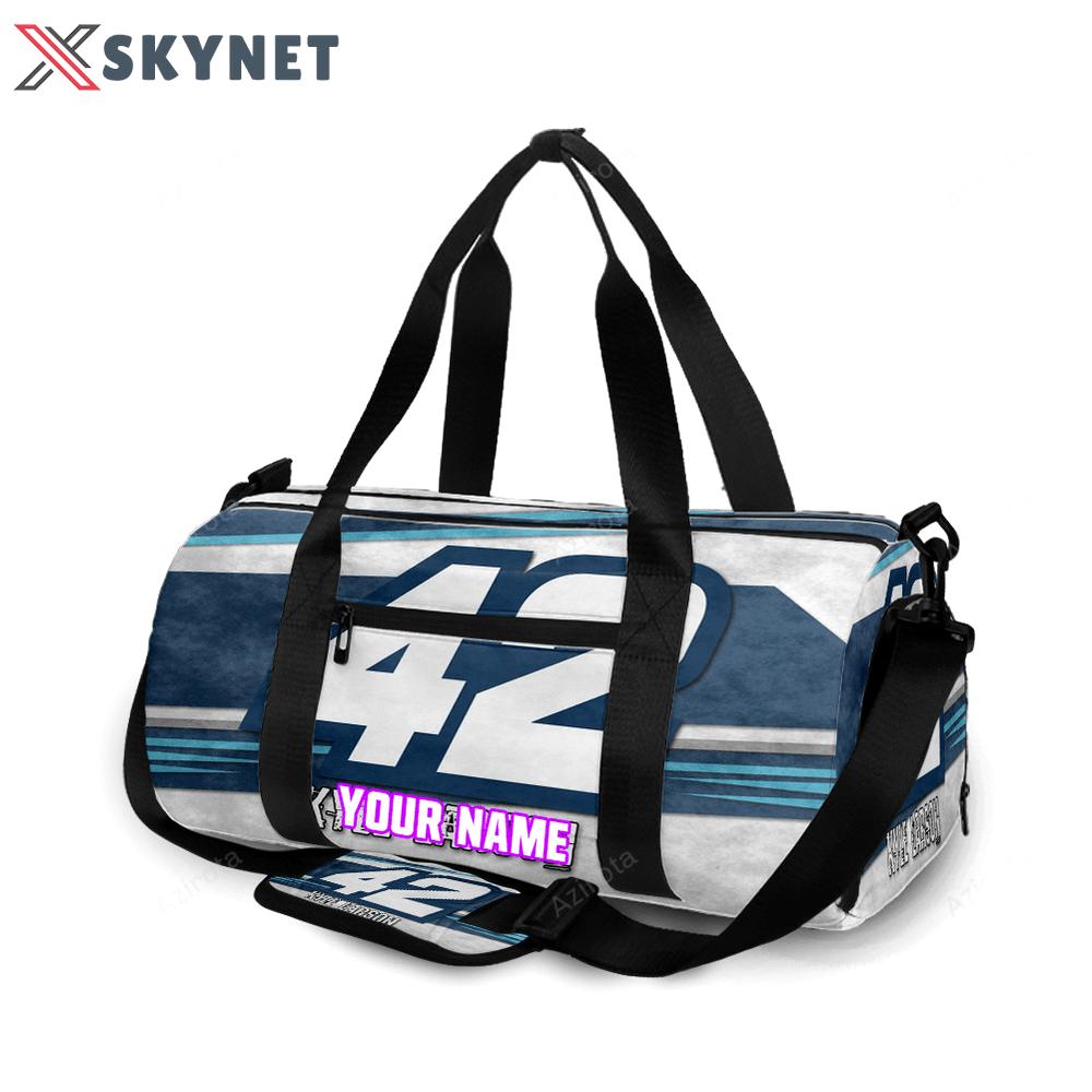 Nascar chip ganassi racing kyle larson 42 personalized name travel bag gym bag 1838 Travel Bag