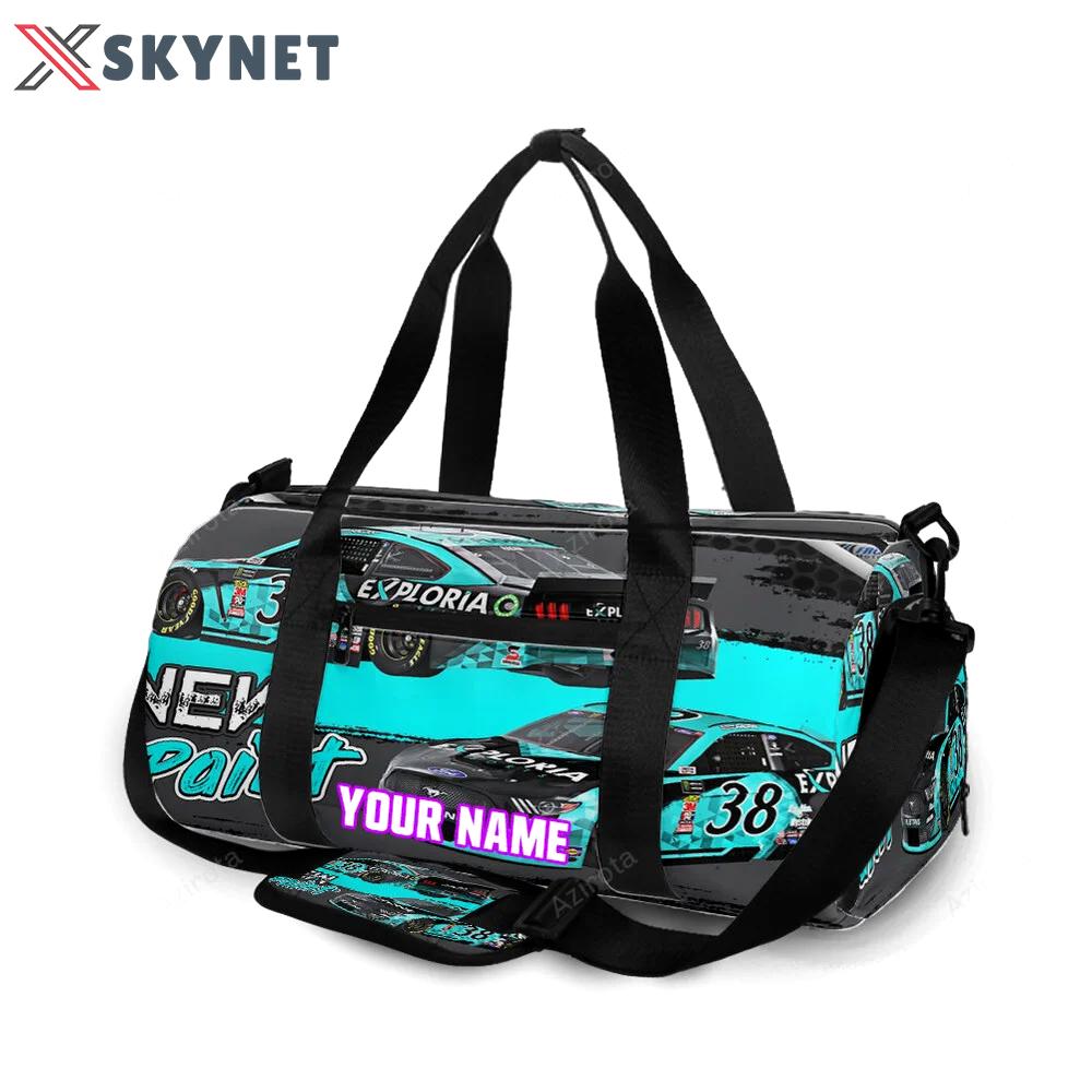 Nascar front row motor sports cars3 personalized name travel bag gym bag 223 Travel Bag