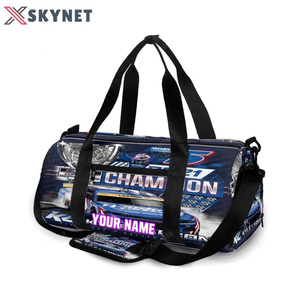 Nascar hendrick motorsports kyle larson5 personalized name travel bag gym bag 701 Travel Bag