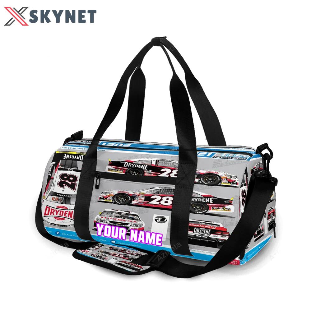 Nascar jd motorsport w gary keller car3 personalized name travel bag gym bag 1022 Travel Bag