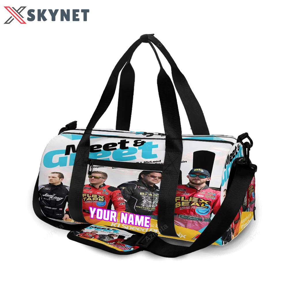 Nascar jd motorsport w gary keller drivers1 personalized name travel bag gym bag 463 Travel Bag
