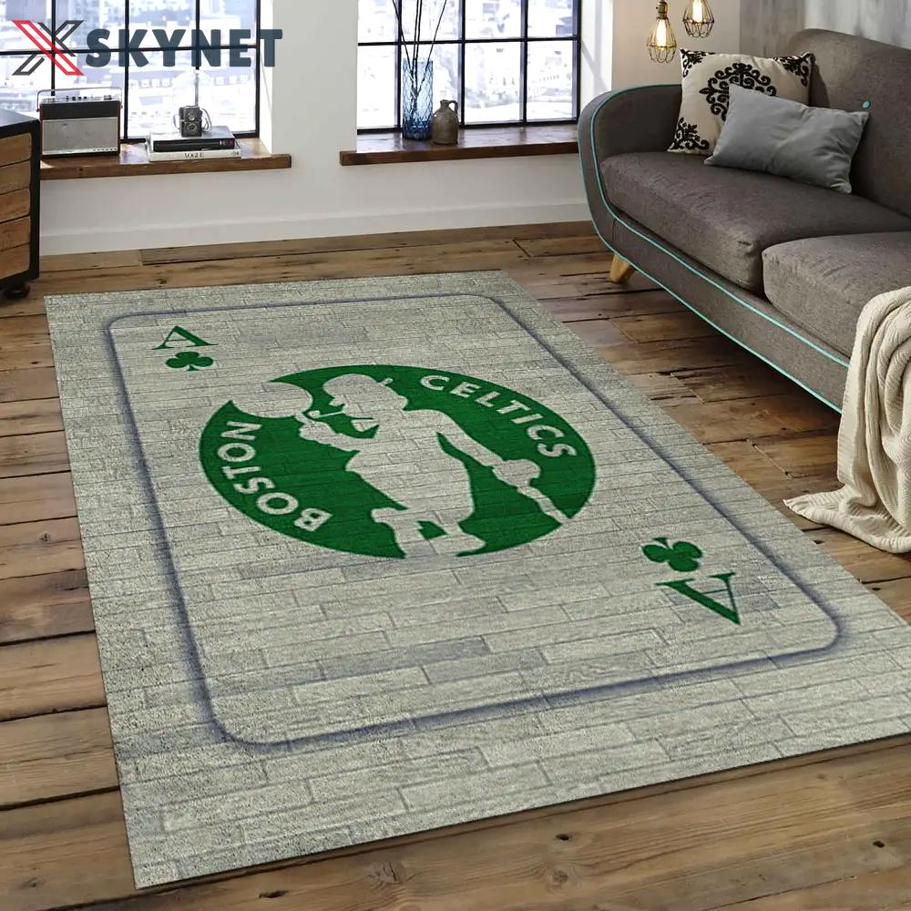 Nba boston celtics basketball legend team logo rectangle area bc14 Rectangle Rug
